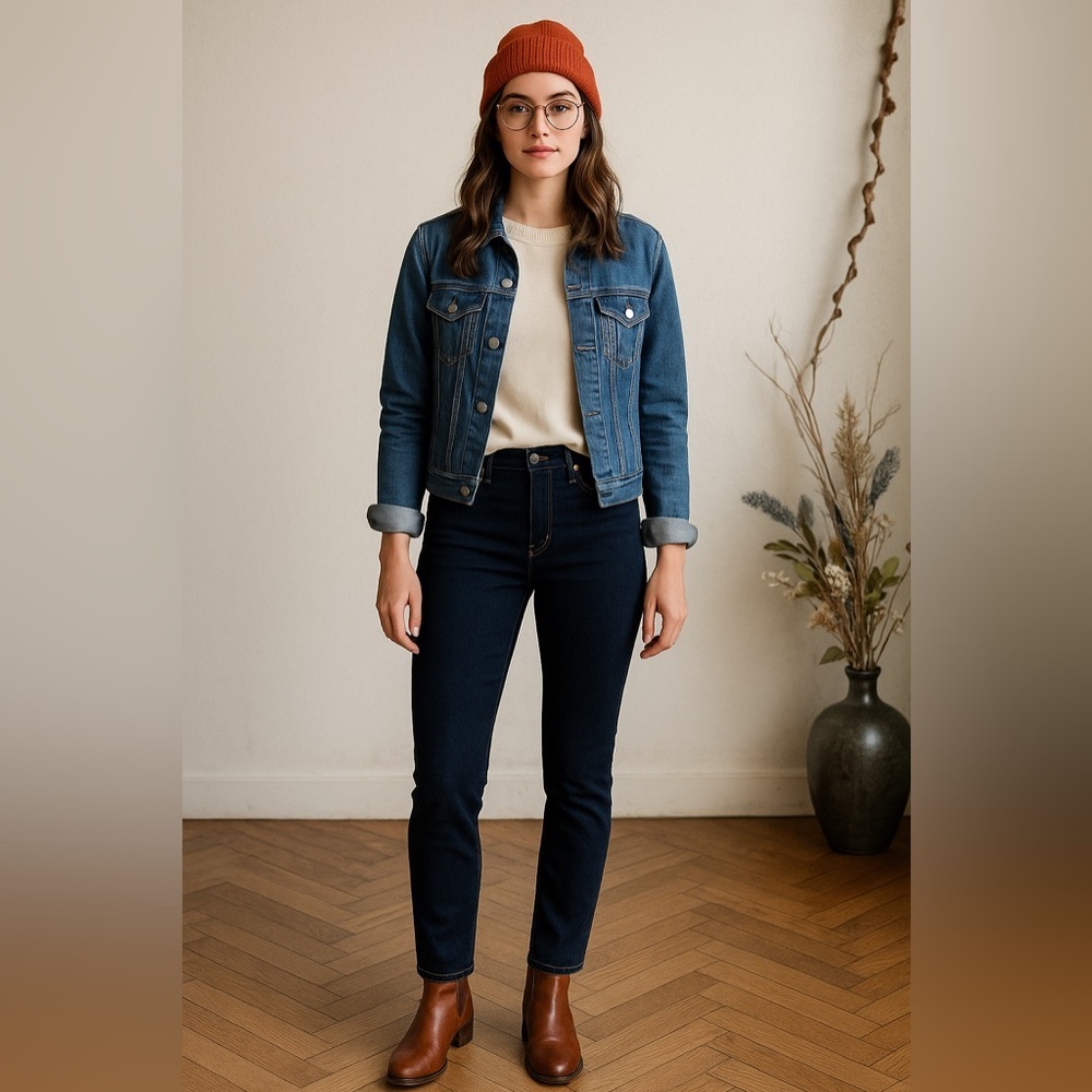 J. Crew Indigo Curvy Slim Jeans Women’s size 25 indigo blue stretch denim